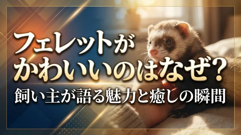 フェレットがかわいいのはなぜ？飼い主が語る魅力と癒しの瞬間