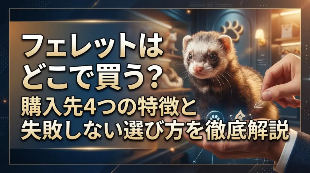 フェレットはどこで買う？購入先4つの特徴と失敗しない選び方を徹底解説