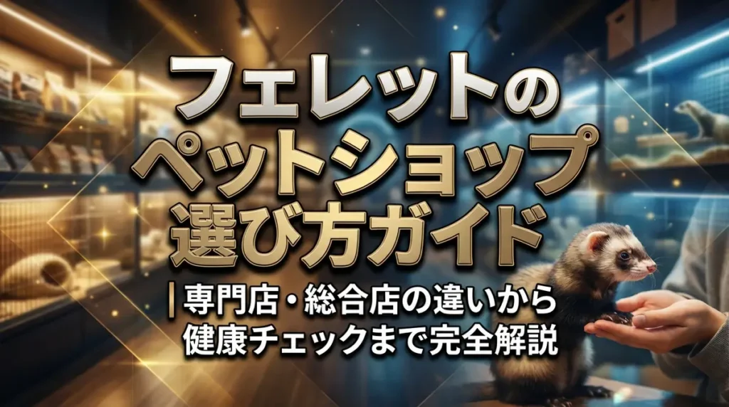 フェレットのペットショップ選び方ガイド｜専門店・総合店の違いから健康チェックまで完全解説