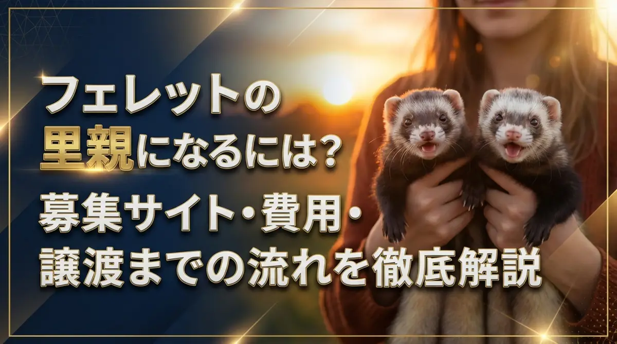 フェレットの里親になるには？募集サイト・費用・譲渡までの流れを徹底解説