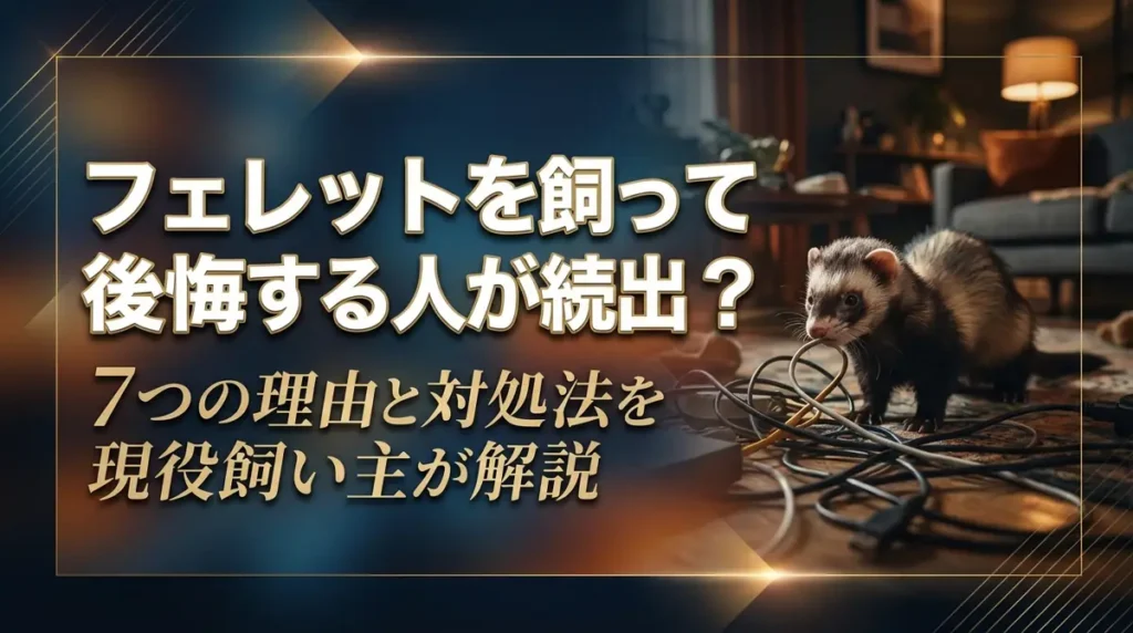 フェレットを飼って後悔する人が続出？7つの理由と対処法を現役飼い主が解説