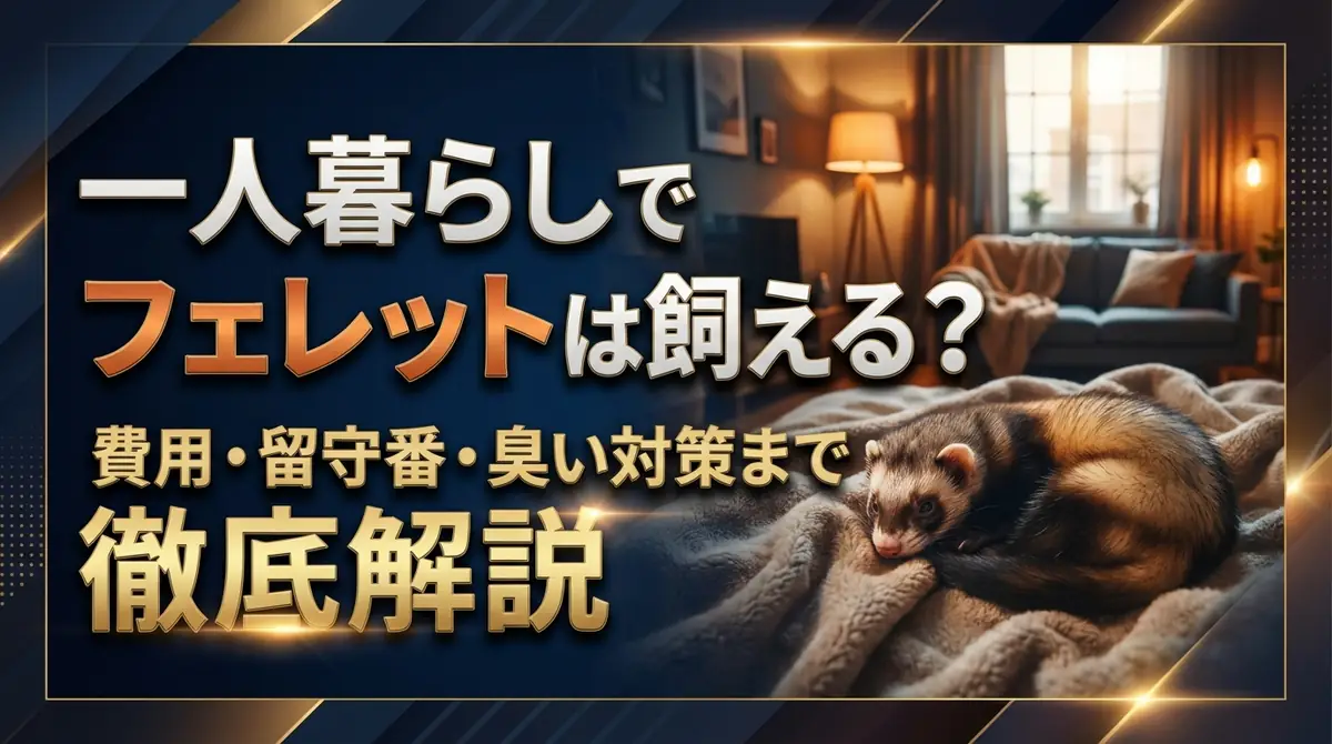 一人暮らしでフェレットは飼える?費用・留守番・臭い対策まで徹底解説