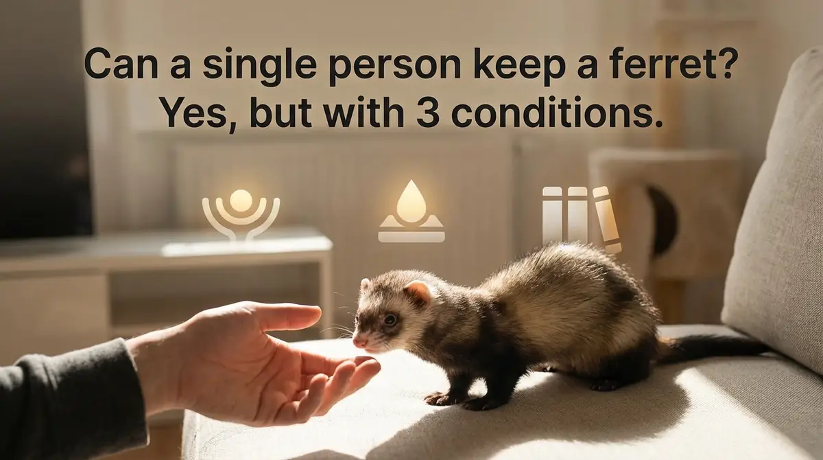 【結論】一人暮らしでもフェレットは飼える!ただし3つの条件が必要