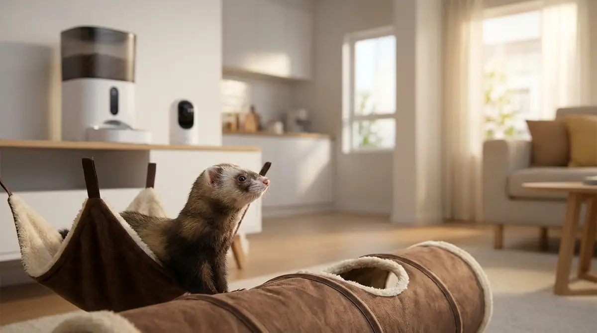 フェレットは寂しがり屋?一人暮らしで長時間留守にする場合の対策