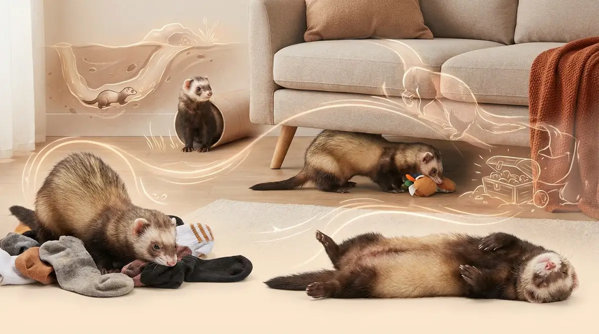 なぜそうなる?あるあるの裏にあるフェレットの習性まとめ