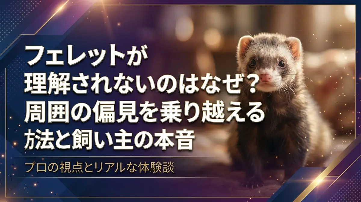 フェレットが理解されないのはなぜ?周囲の偏見を乗り越える方法と飼い主の本音