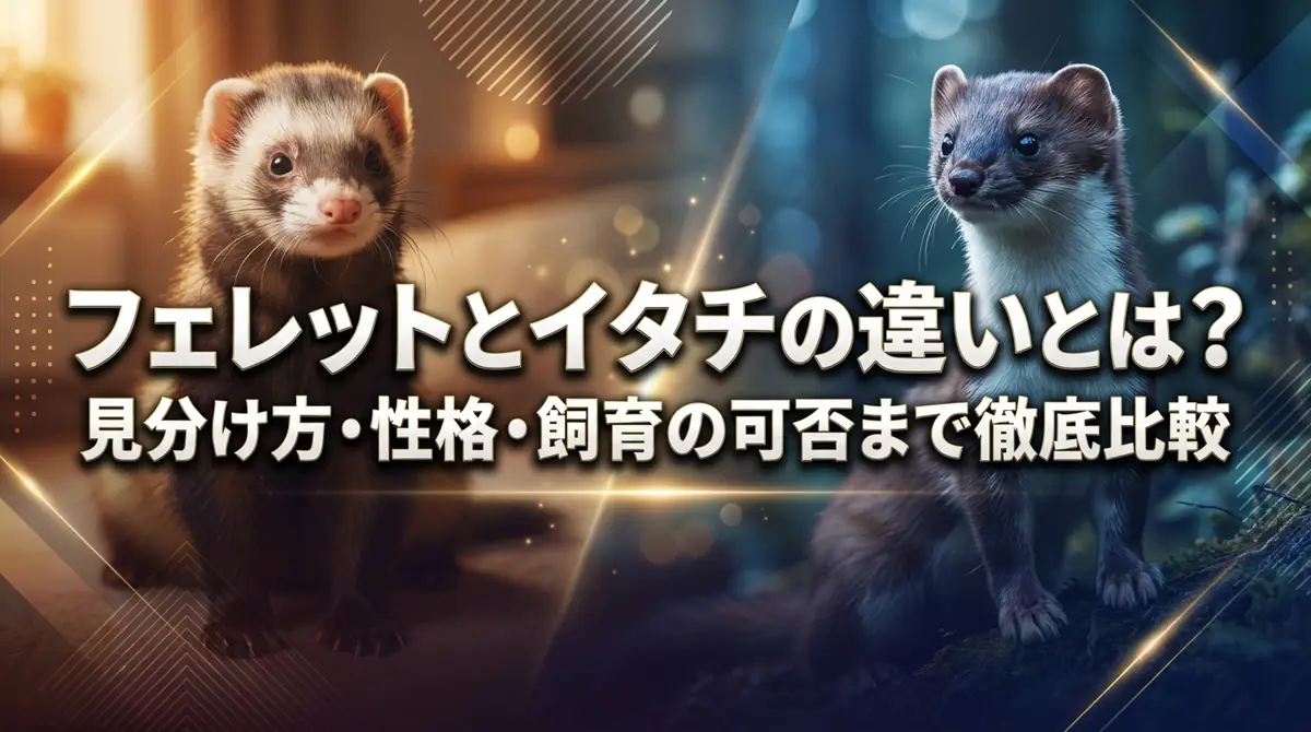 フェレットとイタチの違いとは？見分け方・性格・飼育の可否まで徹底比較