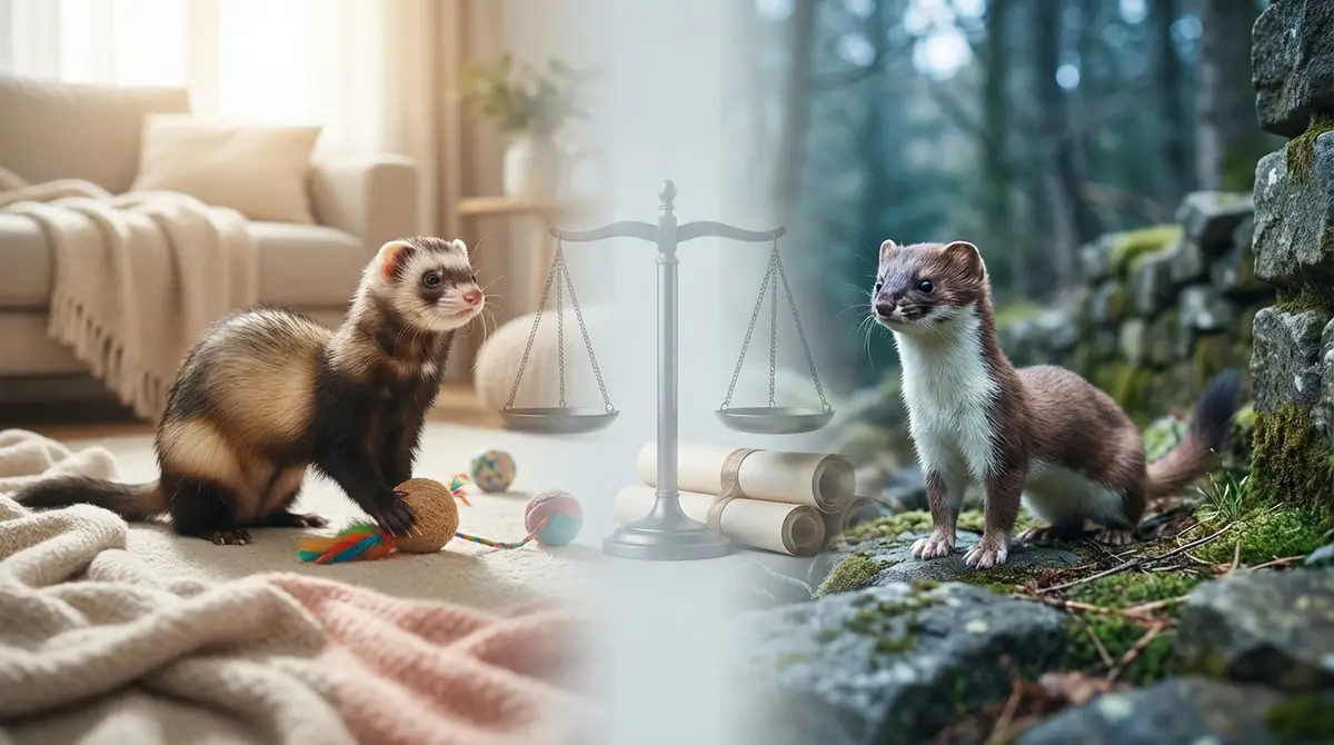 飼育できるのはどっち？フェレットとイタチの法律上の違い