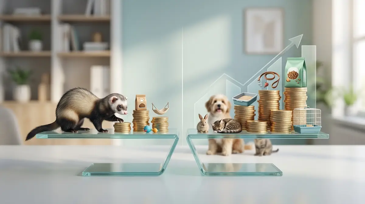 【比較表】フェレットと他のペットの飼育費用を比較