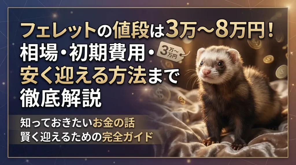 フェレットの値段は3万〜8万円！相場・初期費用・安く迎える方法まで徹底解説