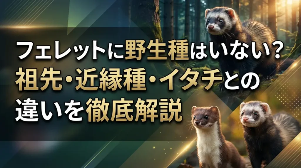 フェレットに野生種はいない？祖先・近縁種・イタチとの違いを徹底解説