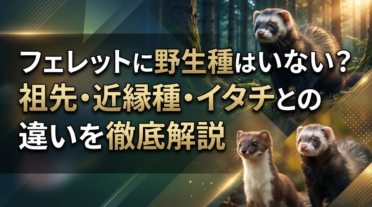 フェレットに野生種はいない?祖先・近縁種・イタチとの違いを徹底解説