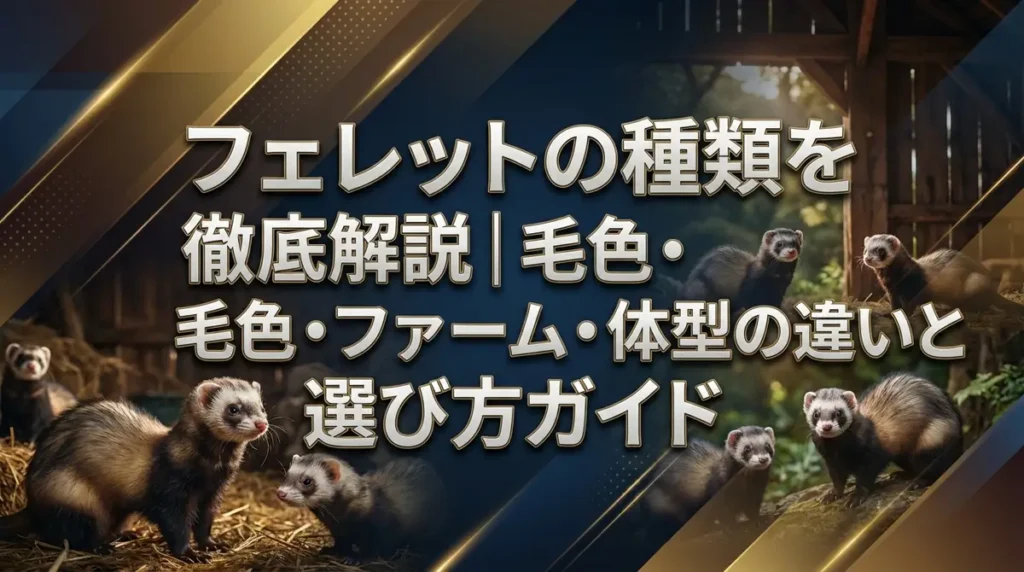 フェレットの種類を徹底解説｜毛色・ファーム・体型の違いと選び方ガイド