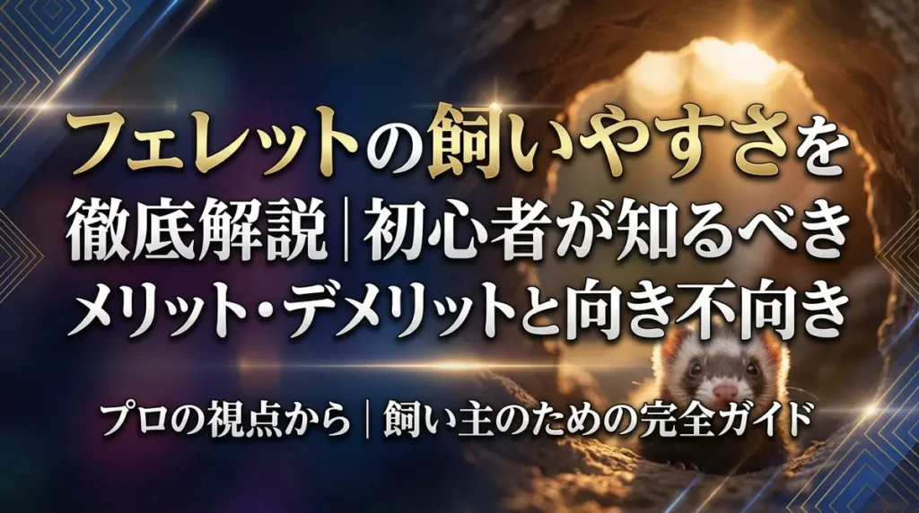 フェレットの飼いやすさを徹底解説｜初心者が知るべきメリット・デメリットと向き不向き