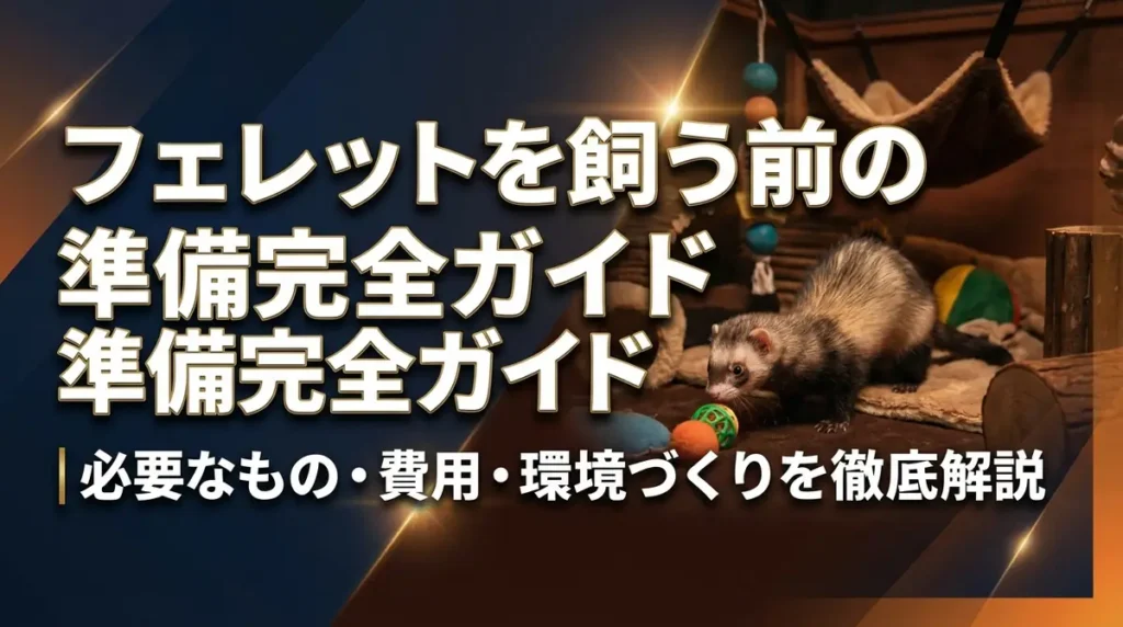 フェレットを飼う前の準備完全ガイド｜必要なもの・費用・環境づくりを徹底解説