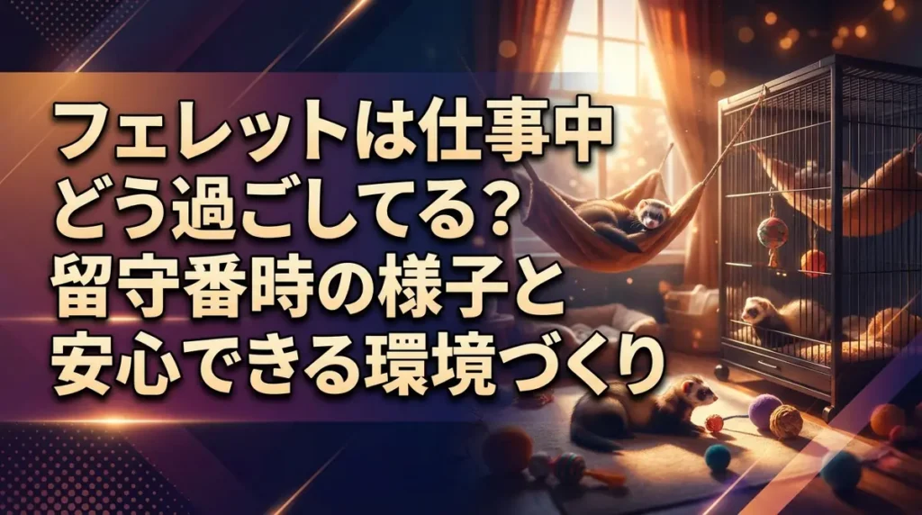 フェレットは仕事中どう過ごしてる？留守番時の様子と安心できる環境づくり