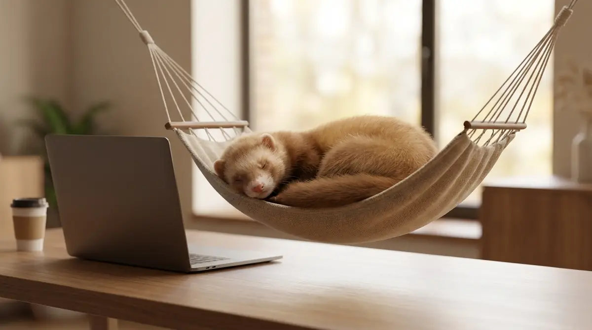 【結論】フェレットは仕事中ほとんど寝ている！