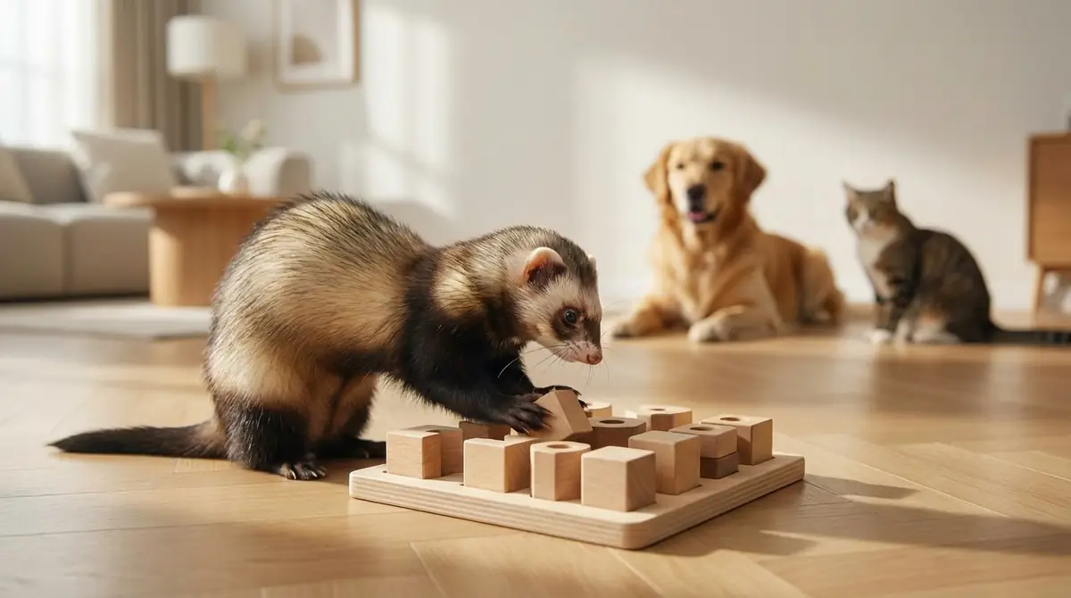 フェレットの知能は人間の2〜3歳相当|犬や猫に匹敵する賢さ