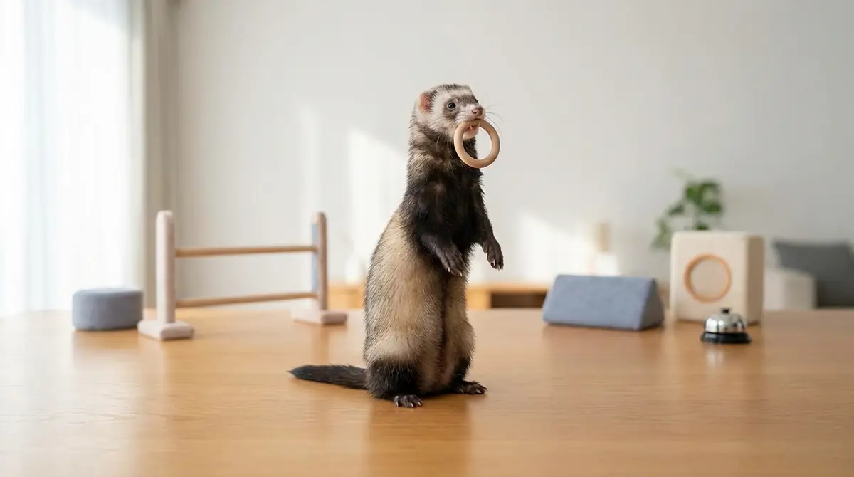 フェレットの知能を活かした芸の教え方【難易度別3選】