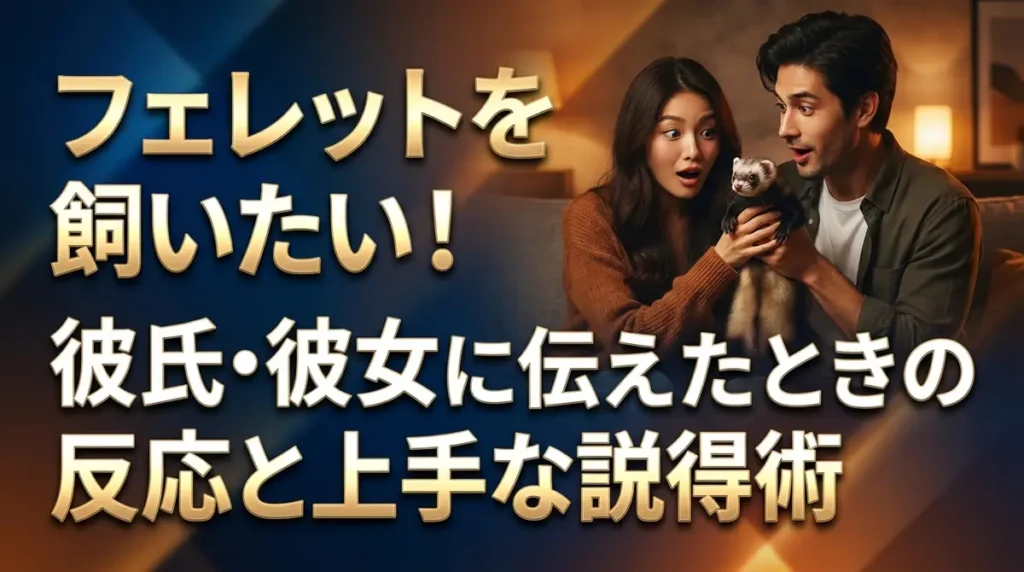 フェレットを飼いたい！彼氏・彼女に伝えたときの反応と上手な説得術