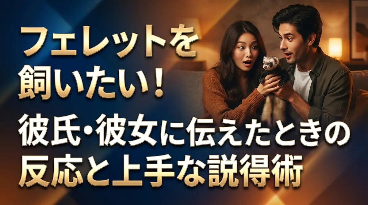 フェレットを飼いたい！彼氏・彼女に伝えたときの反応と上手な説得術