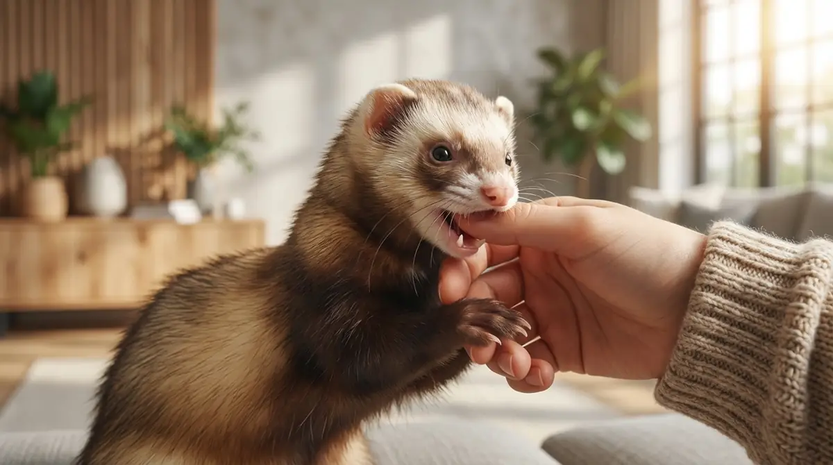 フェレットは噛む？凶暴？性格の注意点を解説