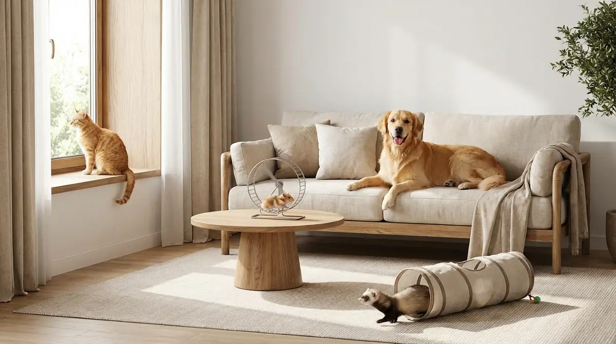 犬・猫・ハムスターとフェレットの性格を比較