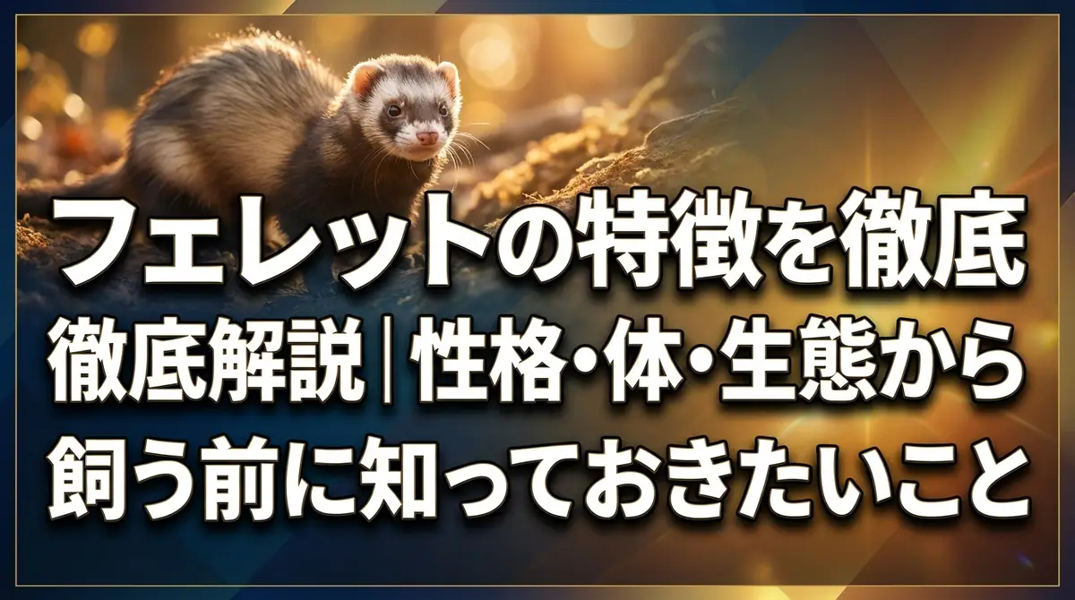 フェレットの特徴を徹底解説｜性格・体・生態から飼う前に知っておきたいこと