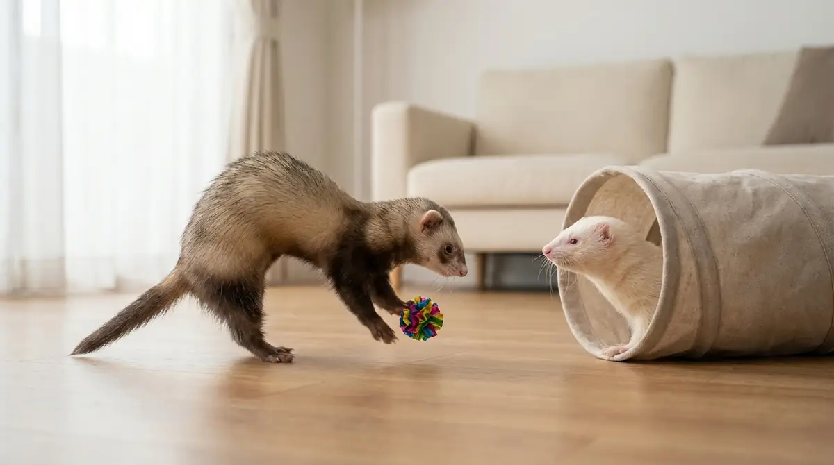 フェレットの性格と行動の特徴