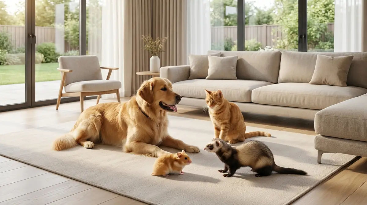 犬・猫・ハムスターとフェレットの特徴を比較