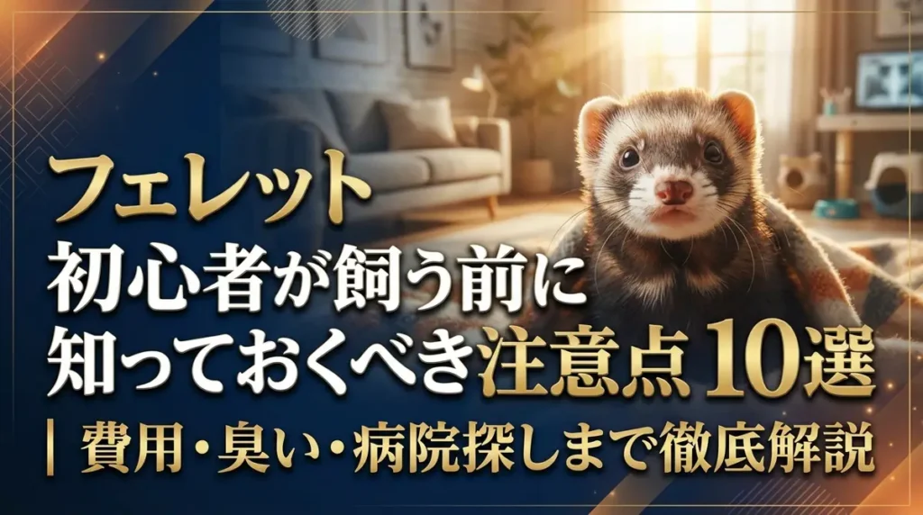 フェレット初心者が飼う前に知っておくべき注意点10選｜費用・臭い・病院探しまで徹底解説