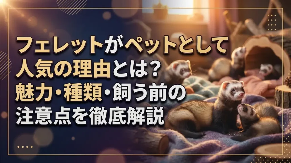 フェレットがペットとして人気の理由とは？魅力・種類・飼う前の注意点を徹底解説
