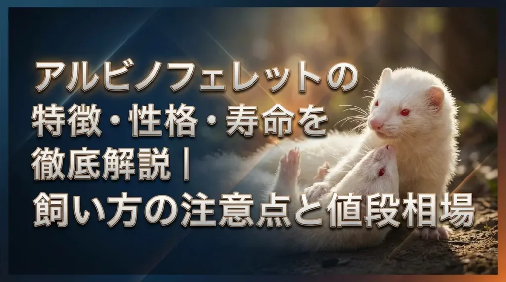 アルビノフェレットの特徴・性格・寿命を徹底解説｜飼い方の注意点と値段相場