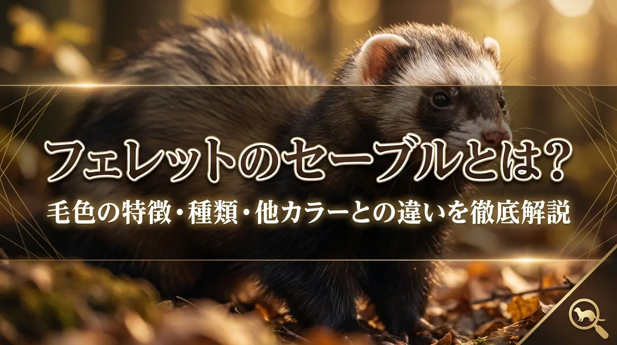 フェレットのセーブルとは？毛色の特徴・種類・他カラーとの違いを徹底解説