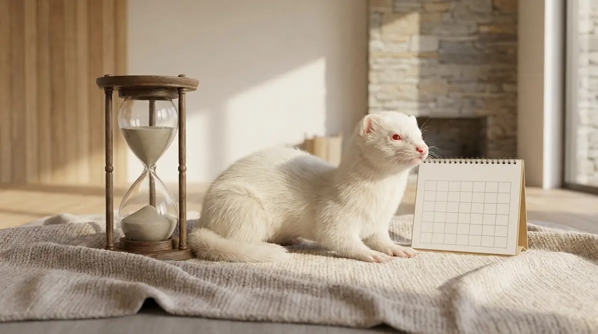 アルビノフェレットの寿命は平均6〜10年