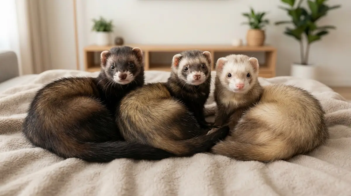 セーブルフェレットの種類｜ダーク・ライト・スタンダードの違い