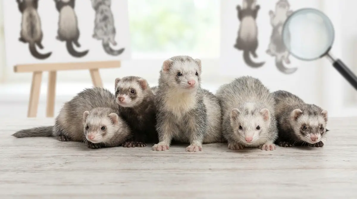 シルバーフェレットの毛色パターンと見分け方