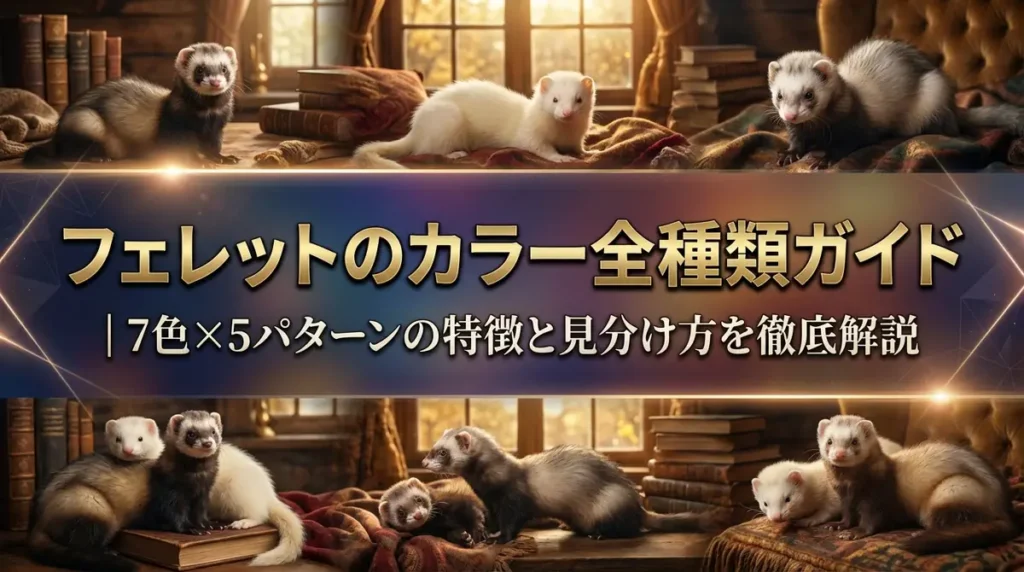 フェレットのカラー全種類ガイド｜7色×5パターンの特徴と見分け方を徹底解説