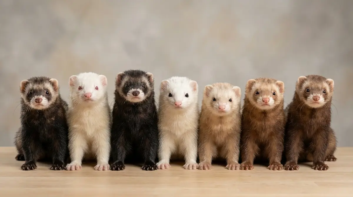 フェレットの基本カラー7種類｜それぞれの特徴と見分けポイント