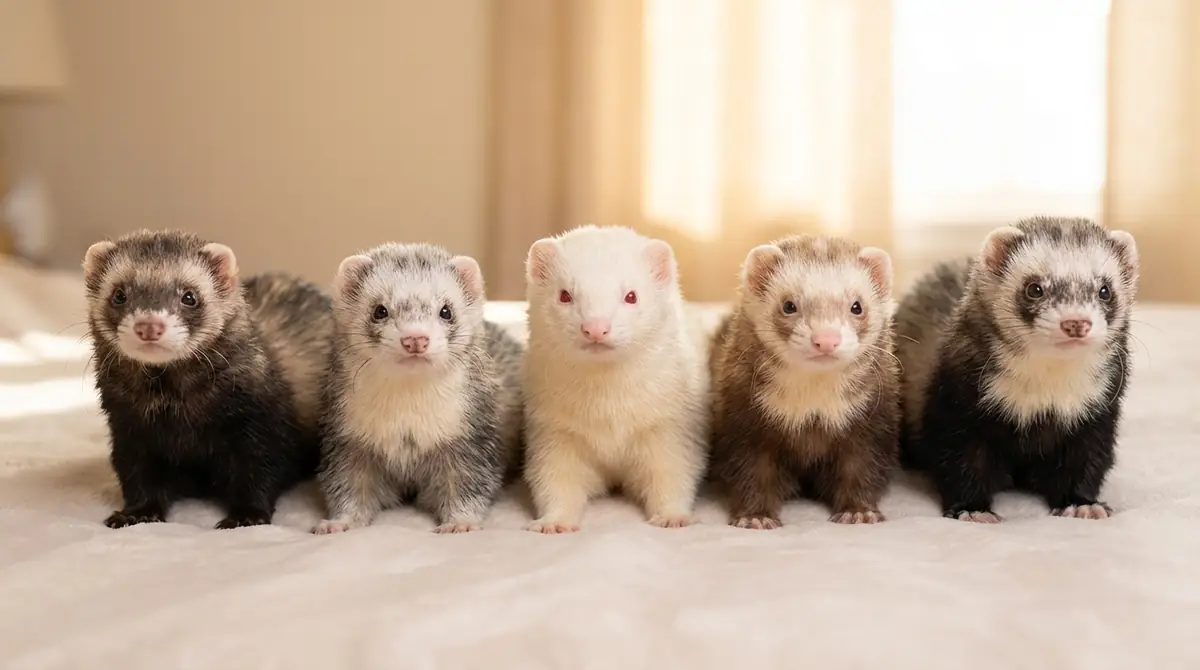 フェレットのパターン5種類｜模様の入り方を解説