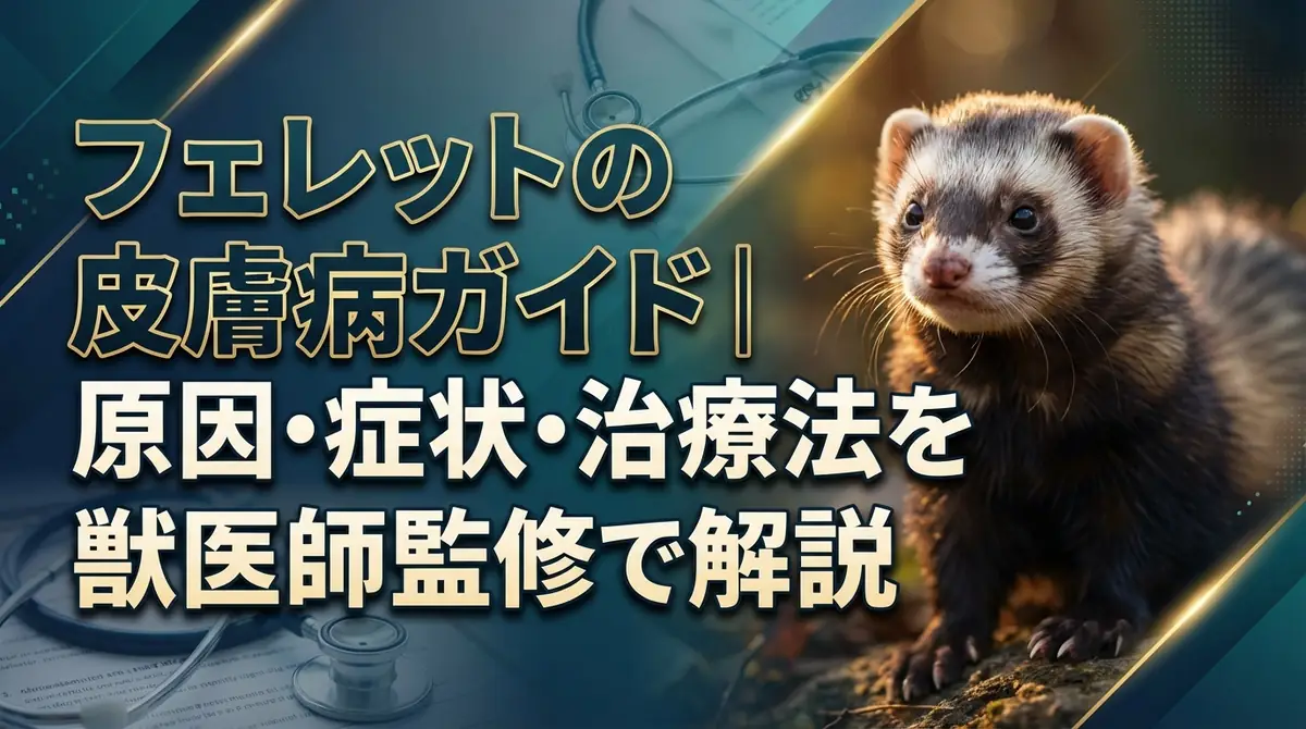 フェレットの皮膚病ガイド|原因・症状・治療法を獣医師監修で解説