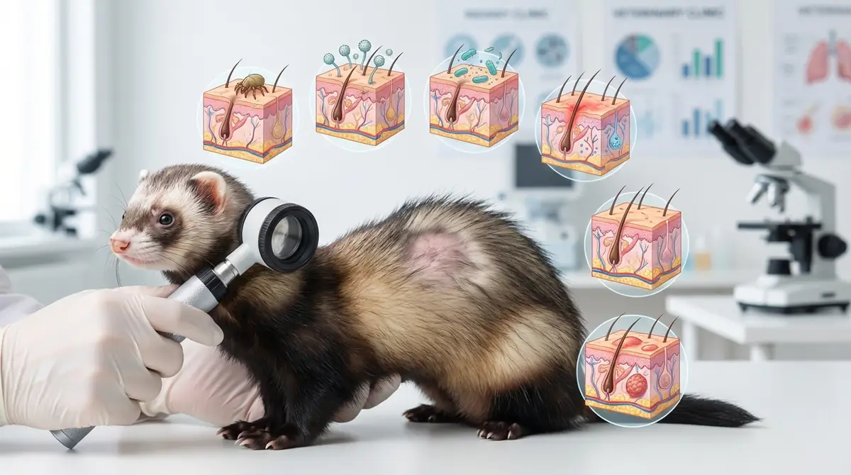 フェレットがかかりやすい皮膚病6種類|症状・原因・特徴