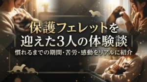 保護フェレットを迎えた3人の体験談｜慣れるまでの期間・苦労・感動をリアルに紹介