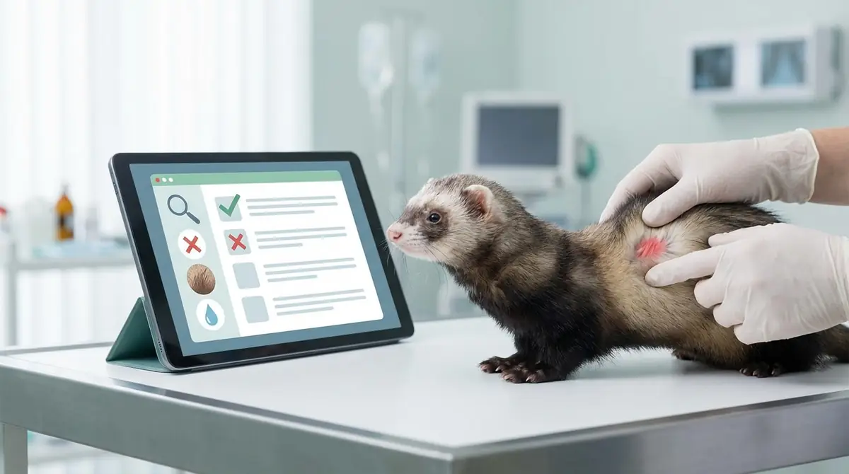 【症状別】フェレットの皮膚病クイックチェック表