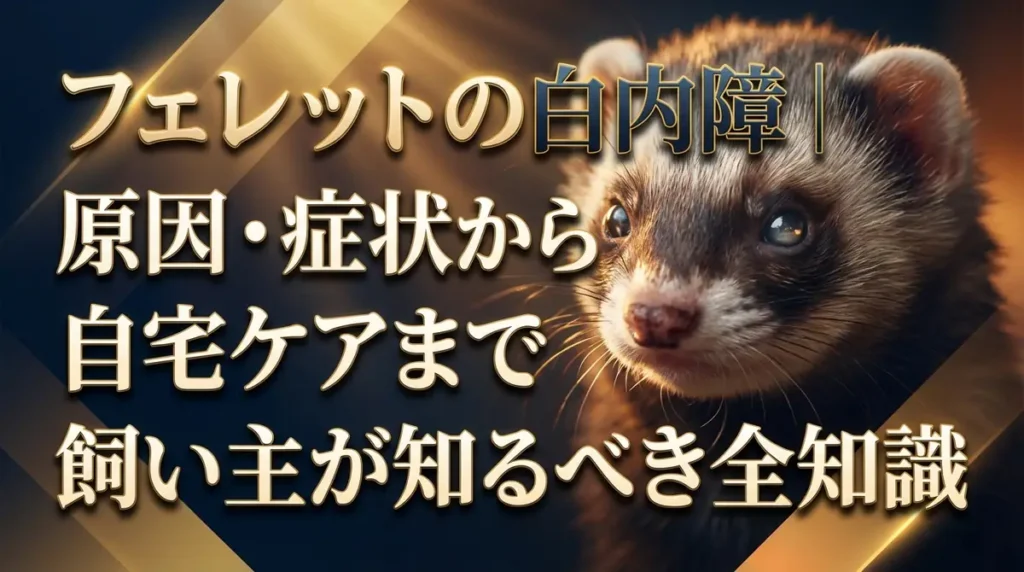 フェレットの白内障｜原因・症状から自宅ケアまで飼い主が知るべき全知識