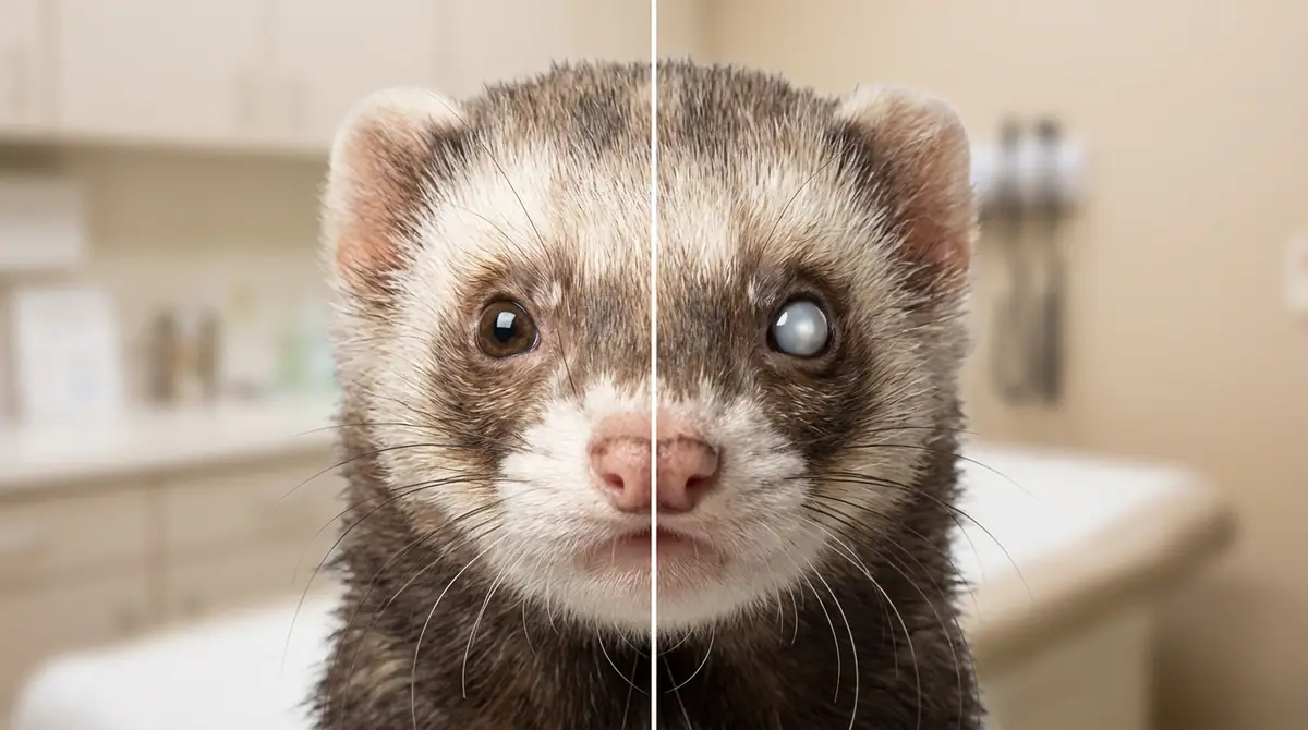 【症状チェック】フェレット白内障の初期症状と進行段階