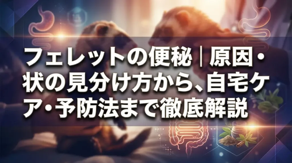 フェレットの便秘｜原因・症状の見分け方から自宅ケア・予防法まで徹底解説