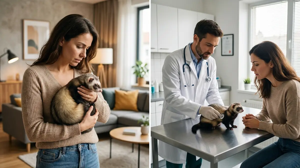 フェレットの病気発覚｜異変に気づいた日の症状と受診