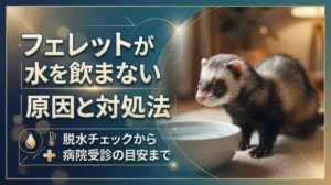 フェレットが水を飲まない原因と対処法｜脱水チェックから病院受診の目安まで