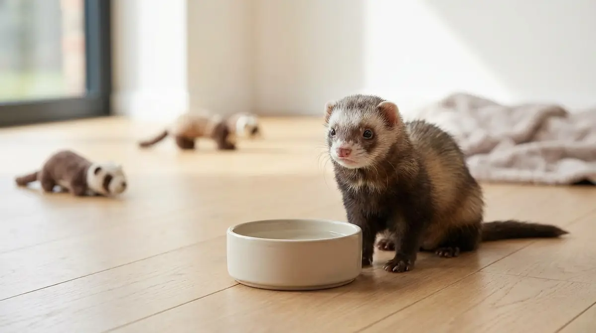 フェレットが水を飲まない5つの原因